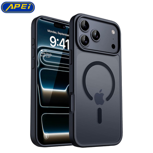 เคสโทรศัพท์มือถือ APEI ป้องกันแรงกระแทก ผลิตจาก TPU+อะคริลิคแบบด้าน สัมผัสเหมือนผิวจริง พร้อมปุ่มควบคุมกล้อง AI สำหรับ <span class=keywords><strong>iPhone</strong></span> 17 <span class=keywords><strong>Pro</strong></span> <span class=keywords><strong>Max</strong></span>/17 Air - Product Image 1