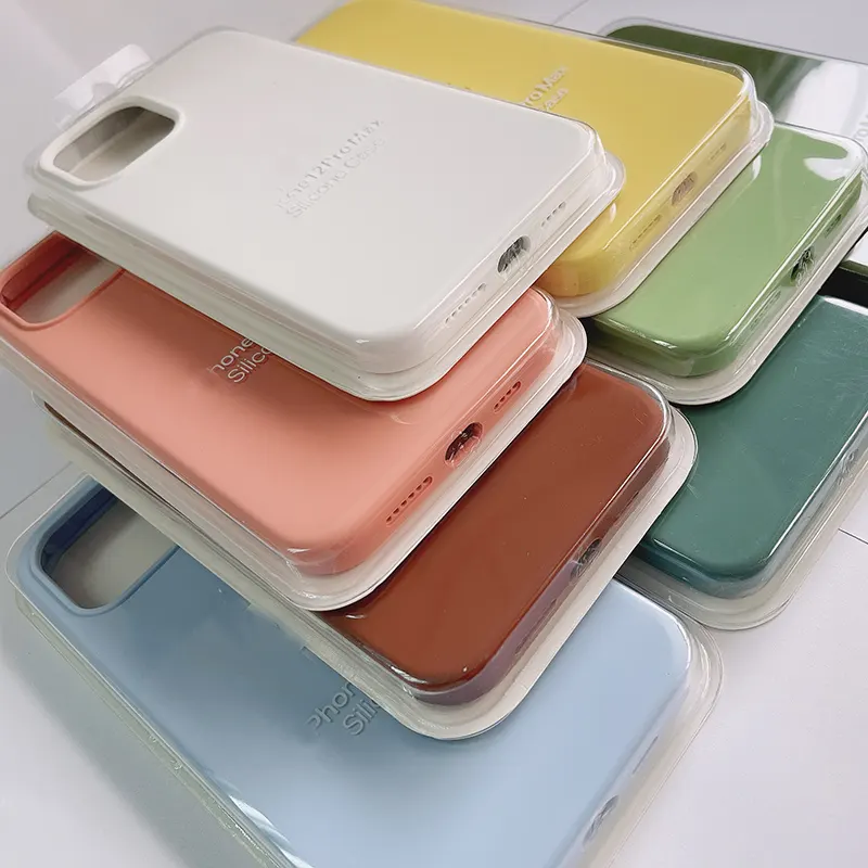 Casing silikon tahan guncangan kustom, sarung HP silikon dengan kemasan untuk iPhone 14 13 12 11 Pro Max XR XS silikon