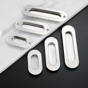 Poignées de meuble rectangulaires en acier inoxydable, design minimaliste, fonction antirouille - Product Image 3