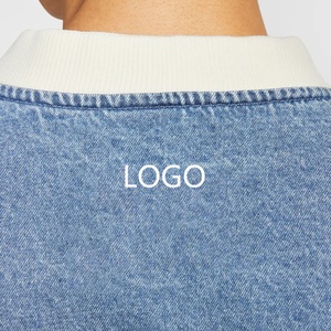 Camiseta de Mezclilla 100% Algodón de Alta Calidad al por Mayor para Hombre, Tendencia de Verano, Transpirable, Holgada, Casual, Talla Grande - Product Image 5