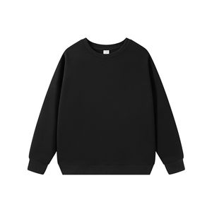 ผู้ผลิตเสื้อผ้า เสื้อสเวตเชิ้ตคอกลมแขนยาว สีพื้น สไตล์มินิมอล น้ำหนัก 330 กรัม รุ่นใหม่สำหรับฤดูใบไม้ผลิและฤดูใบไม้ร่วง - Product Image 4