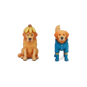 Figurines et miniatures en résine artistique pour la décoration de table à la maison, cadeaux <span class=keywords><strong>Golden</strong></span> <span class=keywords><strong>Retriever</strong></span> - Pluie et fruits - Product Image 5