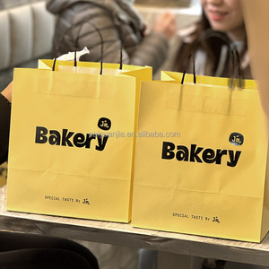 Sac en <span class=keywords><strong>Papier</strong></span> <span class=keywords><strong>Kraft</strong></span> Personnalisé avec Logo, Sac Portable Réutilisable pour Shopping et Emballage <span class=keywords><strong>Alimentaire</strong></span>, Idéal pour Plats à Emporter, Café, Boulangerie - Product Image 5