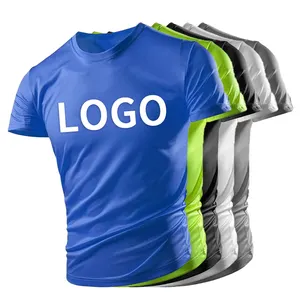 Hot Selling Custom Logo High Quality 100% Cotton Plus Size Black Sport Running T Shirt For Men