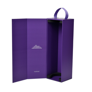 Caja de Regalo para Vino de Cartón Rígido con Logotipo Personalizado, Cierre Magnético, Asa, Embalaje Ecológico y Sostenible - Product Image 2