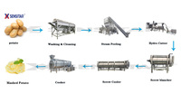 Uitstekende Kwaliteit Industriële Aardappelpuree Productielijn Aardappelpuree Verwerkingsapparatuur Aardappelpasta Maken Machine