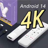 H96 MAX RK3518 Android 14.0 Quad-Core 4K Android TV Stick 2 Go de RAM 16 Go de ROM Wifi6 double bande avec télécommande vocale