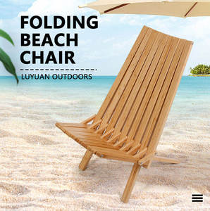 Chaise longue d'extérieur réglable, oreiller de salon, pont de mer, Portable, en bois de <span class=keywords><strong>bambou</strong></span> massif, pliable, chaise de plage - Product Image 4