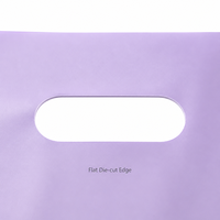 Sacs cabas en PE découpés à la forme avec poignées, personnalisables avec logo, pour la vente en gros, idéaux pour les boutiques de café, de thé, les souvenirs et le commerce de détail