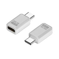 Adaptor DC Aluminium Alloy Fungsi Penuh Tipe-C 80GB Ekstensi Pria Wanita 90 Derajat Siku Sudut Kanan L-USB4.0 untuk Laptop