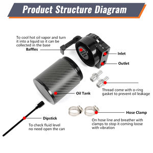 Serbatoio Universale in Alluminio per Recupero Olio con <span class=keywords><strong>2</strong></span> Porte NPT <span class=keywords><strong>3</strong></span>/8\", con Deflettore per Benzina, Diesel e Turbo - Product Image 6