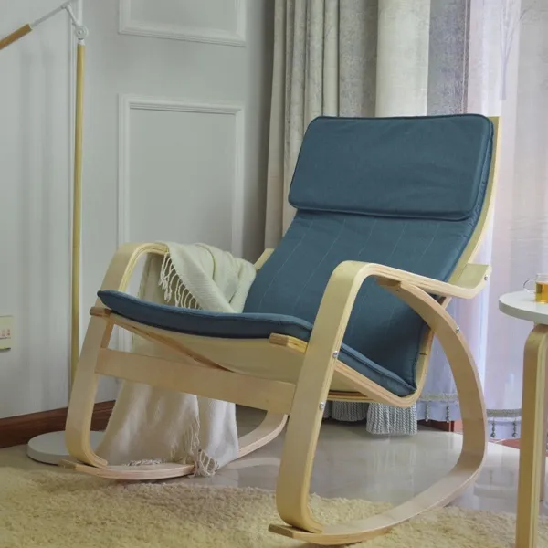 Columpio nórdico de madera para lactancia, silla mecedora para sala de estar y jardín, ocio y relax