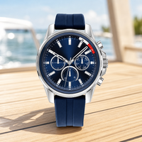 Montre à quartz multifonctionnelle pour homme, boîtier en alliage, bracelet en silicone, sport, étanche, montre-bracelet pour homme