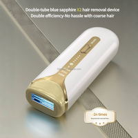 Appareil d'épilation laser IPL de haute qualité, double tube lumineux, 24J haute énergie, point de congélation saphir, usage domestique privé