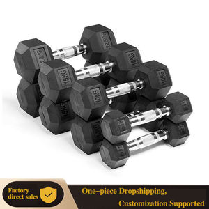 20 livres en gros caoutchouc Dunbells poids libres haltères hexagonaux hexagonaux 3 kilos Dembbel Fitness <span class=keywords><strong>prix</strong></span> haltères hexagonaux ensembles en livres - Product Image 2