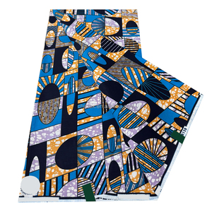 Nouveau modèle de <span class=keywords><strong>tissu</strong></span> en coton imprimé <span class=keywords><strong>africain</strong></span> Wax Holland, 6 yards, <span class=keywords><strong>pagne</strong></span> hollandais, batik dobby pour la couture de sacs, chemises, emballé en balles - Product Image 2
