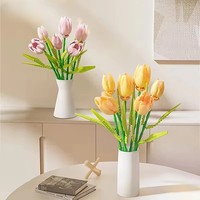 EPT Romantique Décoration de Maison DIY Fleur Briques Blocs de Construction Construction Jouet Vase Ensemble