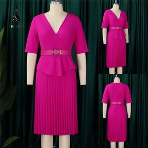 Robe de bureau élégante à la mode, col tailleur, double boutonnage, pour femmes, tenue de travail formelle - Product Image 4