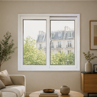 Fenêtre coulissante en PVC profilé Conch, double vitrage, écologique, haute sécurité, pour extérieur de villa, certifiée CE Energy Star, idéale pour hôtel