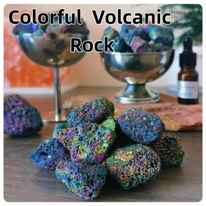 Diffuseur d'huiles essentielles en pierre de lave arc-en-ciel poreuse naturelle, pierre décorative en <span class=keywords><strong>roche</strong></span> <span class=keywords><strong>volcanique</strong></span> pour parfumer la maison - Product Image 2
