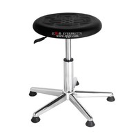 Equipement de laboratoire Tabouret de laboratoire rond antistatique réglable en hauteur avec roues pour mobilier de lycée