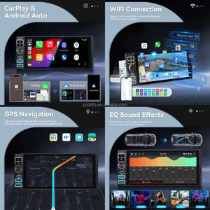 Radio para Auto Podofo de 1 Din y 6.9'' con Android, 2+64G, 2 Din, Android Auto Inalámbrico, GPS, Carga USB Tipo C - Product Image 3