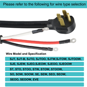 Industrial NEMA 14-50P Power Cord, 50 Amp <b>Replacement</b> <b>Plug</b> With Terminals, Durable Wire For Heavy Appliances - Product Image 4