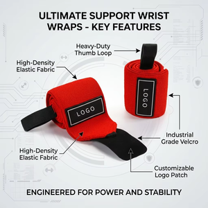 Bandes de poignet en nylon Aofit pour la <span class=keywords><strong>musculation</strong></span>, la <span class=keywords><strong>musculation</strong></span>, les sangles en polyester pour la <span class=keywords><strong>musculation</strong></span>, bande de poignet pour le levage, bandes de poignet pour le levage - Product Image 2