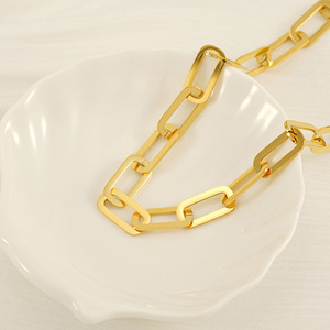 Zogxin Geometric Chain Bracelet Gold 18k Stainless Steel Unisex Jewelry - Product Image 3