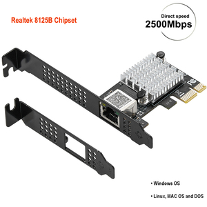 Lekuo IO-PCE8125B-GLAN 2.5Gbps Internal Wired Server Network Card PCIe X1 Realtek 8125 Desktop <b>Ethernet</b> <b>Adapter</b> Single RJ45 Port - Product Image 5