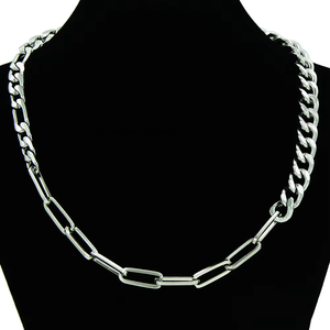 Collier tendance Hipster à trois chaînes courtes et une longue chaîne cubaine, style Tanjing, collier Lijing - Product Image 1