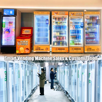 Máquina Expendedora Inteligente Remota de Alta Eficiencia con Compresor de 400L y Enfriamiento Automático para Bebidas y Snacks, Disponible las 24 Horas, con SDK, Acero Inoxidable