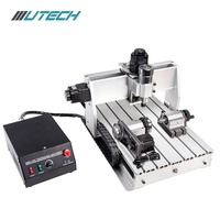Mini routeur CNC 3040, machine de gravure 3 axes, système de contrôle Mach3, moteur à engrenage unique, pompe, moteur PLC pour PCB, bois, aluminium
