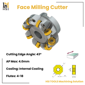 Disco di fresatura ad alimentazione rapida per fresatura a disco piatto aperto per fresatura a faccia ruvida Ap Max 4mm con strumenti di fresatura a faccia di angelo a 43 gradi - Product Image 2