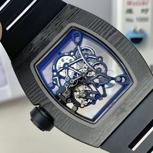 Montre mécanique de haute qualité avec bracelet en silicone, résistante à l'eau, carrée de 41 mm, idéale pour les cadeaux - Product Image 4