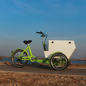 Vélo cargo électrique à 3 roues pour adultes, à chargement frontal, tricycle électrique mobile, vélo <span class=keywords><strong>hollandais</strong></span> avec boîte en métal - Product Image 1