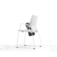 Tablette d'écriture pliable de haute qualité pour bureau, chaise de formation en plastique sans roulettes pour conférence