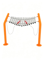 Structure de jeu suspendue personnalisée pour enfants : Métallophone extérieur en métal, équipement de percussion musical pour aire de jeux