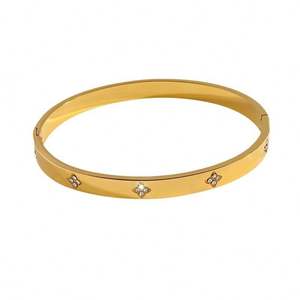 Brazalete de Acero Inoxidable con Circonitas, Estilo Moderno, Alta Calidad, Resistente al Agua, Brazalete de Titanio - Product Image 6