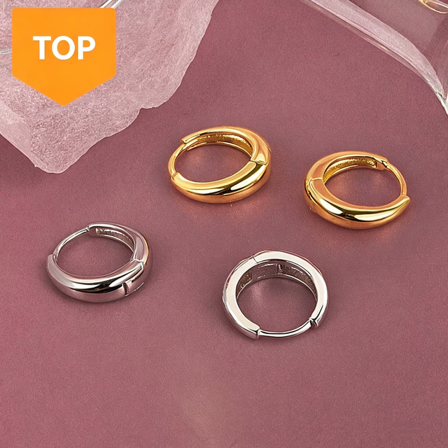 Minimalist Women Jewelry S925 Sterling Silver Hypoallergenic Non Pierced Earrings Cuffs 18k Gold Plated Ear Cuff Earrings