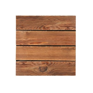 Suelos de madera maciza para balcones y renovaciones exteriores, suelos entrelazados, antideslizantes para interiores y exteriores, carbonizados para jardín. - Product Image 2