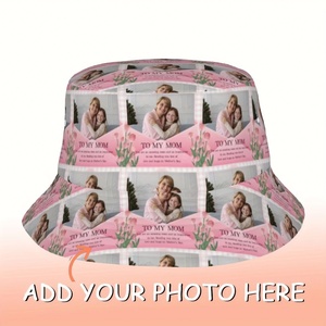 Casquette d'été en polyester léger personnalisable chapeau seau imprimé floral personnalisé cadeau de fête des mères parfait pour maman pour la pêche - Product Image 3