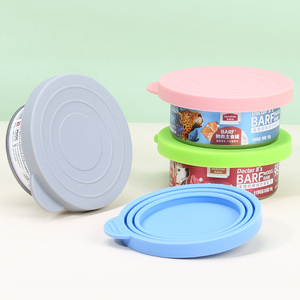 Tapa de Silicona Reutilizable Universal Portátil Personalizada de 3 Tamaños para Latas de Comida para Perros y Gatos, Tapa para Conservar la Frescura de la Comida para Mascotas - Product Image 1