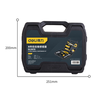 Deli Tools Daily Home Tool Box Set Complete Hardware Electrician Special Family Repair Car-mounted Combination