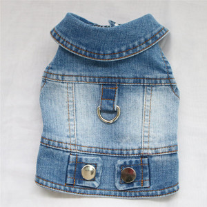 Abbigliamento per Cani Corgi Bichon Stile Cowboy con Fibbia per Guinzaglio, Gilet per Teddy e Poodle, Outfit per Primavera Estate Autunno Inverno in Denim - Product Image 2