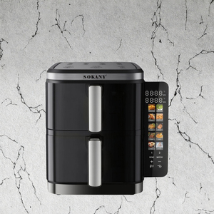 2800瓦电动智能无油双篮空气炸锅13L+6.5L双数字控制双抽屉适合大户型家庭使用 - Product Image 3