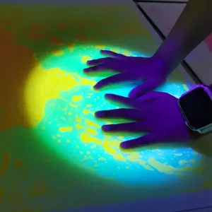 Sds Kid Educatief Speelgoed 3d Uv Jam Gel Speelmat Lava Tegels Sensorische Kamer Autistisch Speelgoed Glans Uv Vloeibare Sensorische Vloertegel