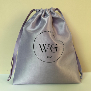 Recyclable Custom Logo Embossed Printed Silk Satin Dust <b>Bags</b> for <b>Cloth</b> Handbag Luxury Gift <b>Bags</b> with Drawstring Household - Product Image 2