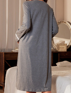 Abiti premaman donna incinta maternità monopetto manica lunga camicia <span class=keywords><strong>da</strong></span> <span class=keywords><strong>notte</strong></span> <span class=keywords><strong>per</strong></span> pigiama madre - Product Image 4