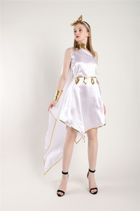 Vestido Fluido Irregular de Alta Calidad para Mujer, Estilo Diosa Griega, para Carnaval, Fiesta, Halloween, Falda Blanca con Accesorios para la Cabeza - Product Image 2